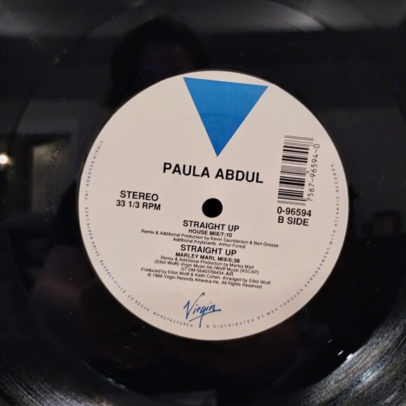 Paula Abdul-Straight Up Single 0-96594 Single Vinyl Record 1988 - Picture 4 of 4